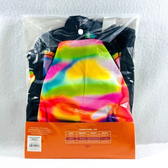 Hyde & Eek! Color Melt Skeleton Jumpsuit & Beanie Halloween Costume Kids 3+ Sz M - Picture 2 of 5